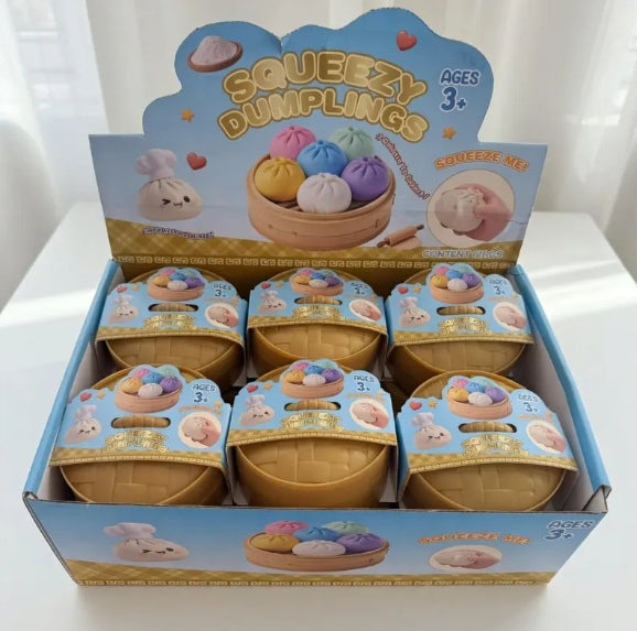 Mystery Glitter Dumplings Squishy with Steamer - Randomly selected