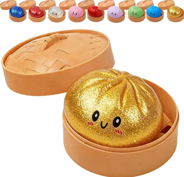 Mystery Glitter Dumplings Squishy with Steamer - Randomly selected