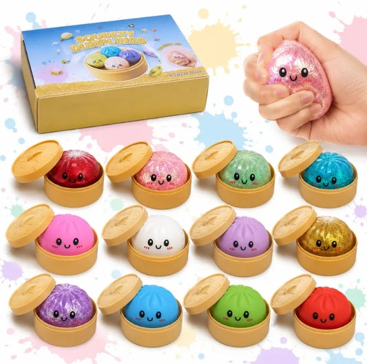 Mystery Glitter Dumplings Squishy with Steamer - Randomly selected